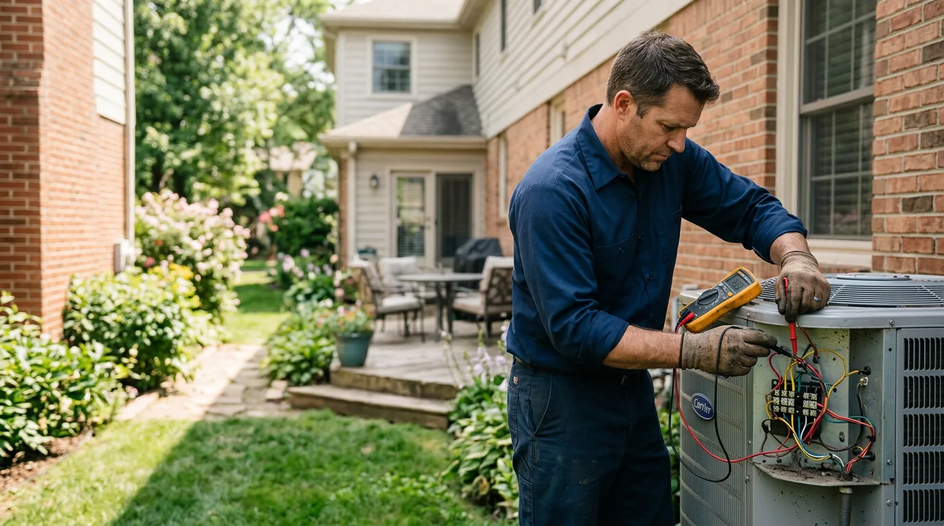 HVAC technician working near Shirley Mills, ME